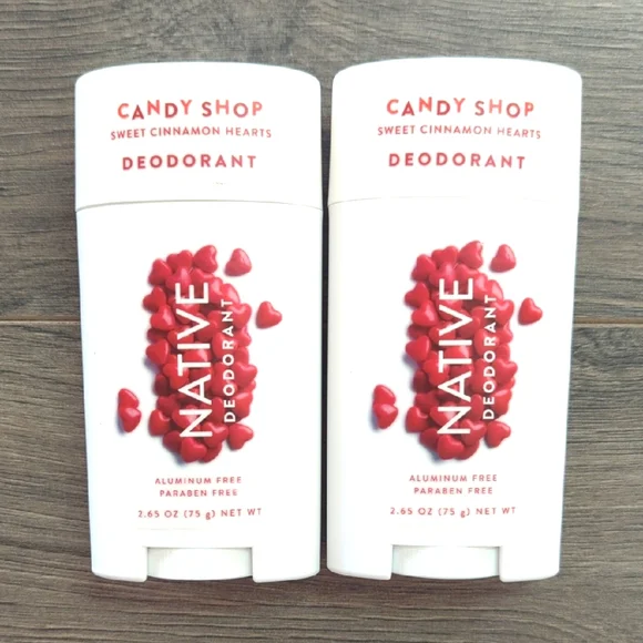 Native Candy Shop Deodorant - Sweet Cinnamon Hearts 2 Pack Bundle - Picture 1 of 2